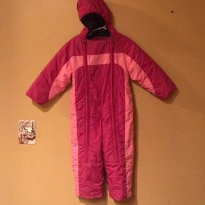 LL Bean Snowsuit girls pink 3T